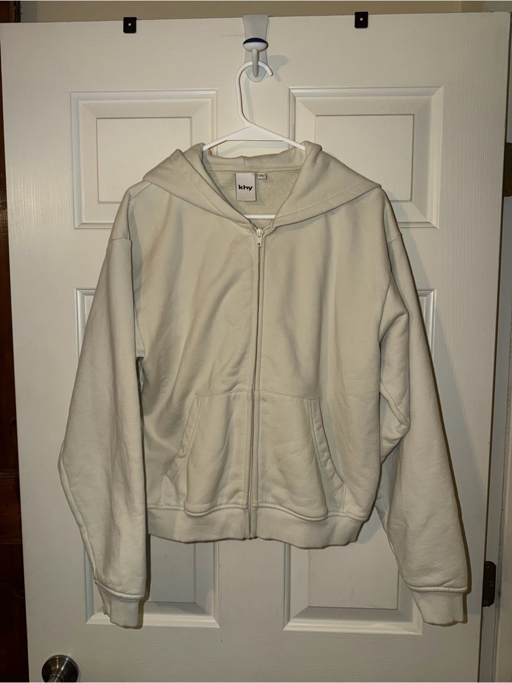 Khy by Kylie Jenner 100% Cotton Oversized Zip Up Hoodie - size S